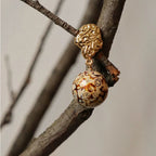 Natural Lacquerware Pearl 24K Gold Earrings