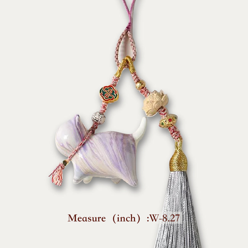 Handmade Lacquerware Lucky Cat Pendant Charm