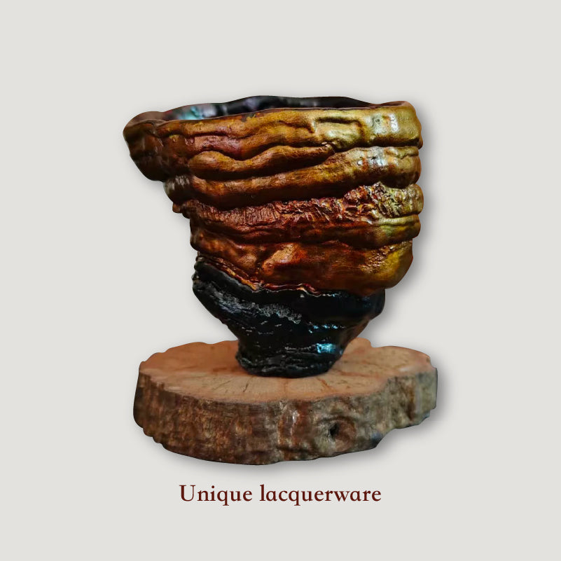 Natural Lingzhi Lacquer Tea Cup