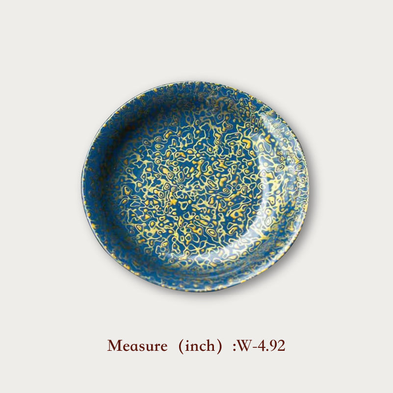 Gilding Lacquerware Tea Saucer with Genuine Gold Leaf