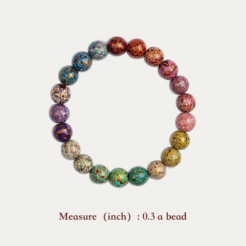 Handmade Lacquerware Chakra Bead Bracelet