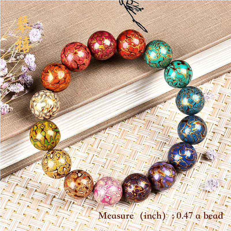 Handmade Lacquerware Chakra Bead Bracelet