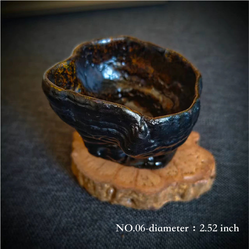 Natural Lingzhi Lacquer Tea Cup