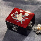 Pearl Lacquerware Box | Magpie Plum Blossom Jewelry Chest