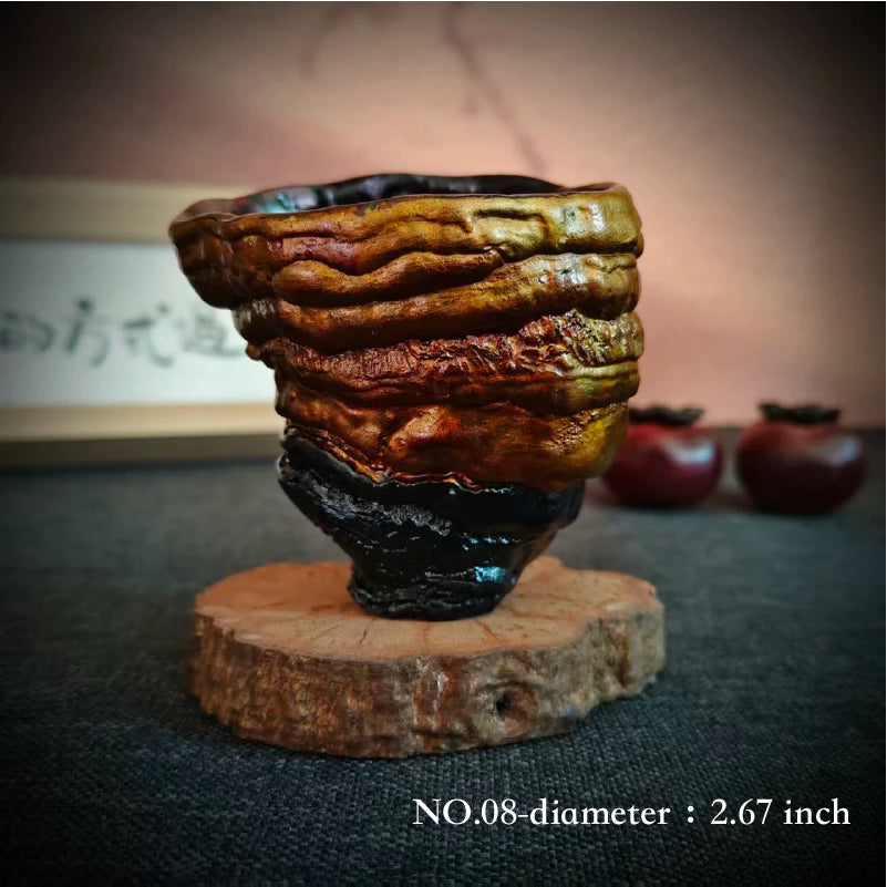 Natural Lingzhi Lacquer Tea Cup