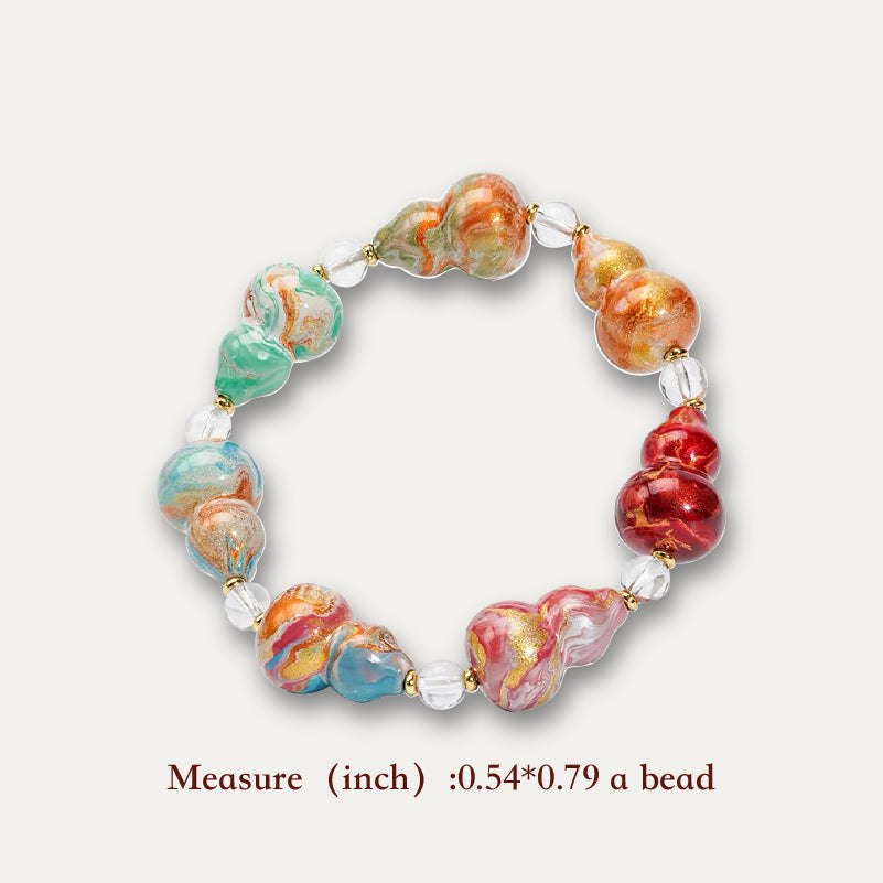 Handmade Lacquerware Lucky Gourd Bracelet