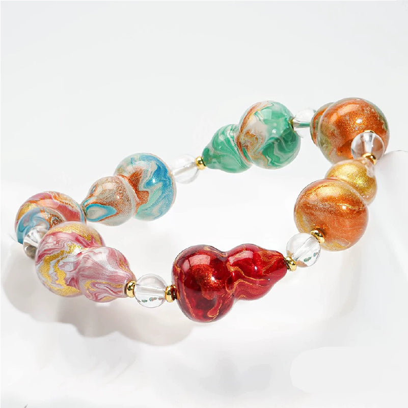 Handmade Lacquerware Lucky Gourd Bracelet