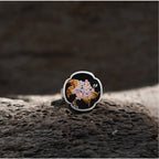 Black Lacquerware 925 Sterling Silver Ring