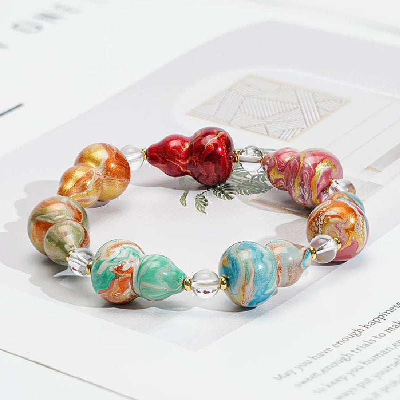 Handmade Lacquerware Lucky Gourd Bracelet