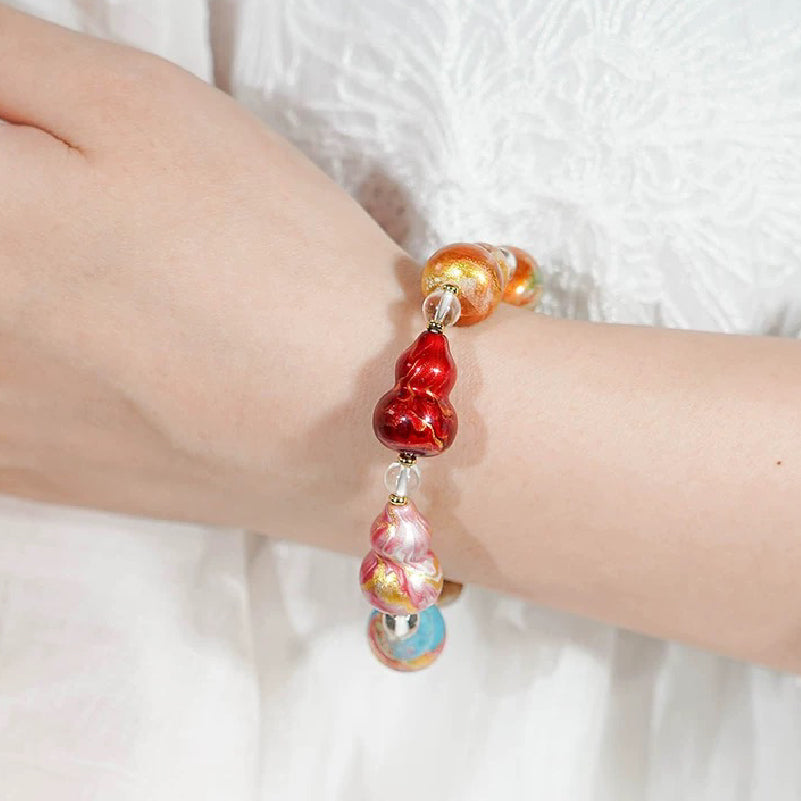 Handmade Lacquerware Lucky Gourd Bracelet