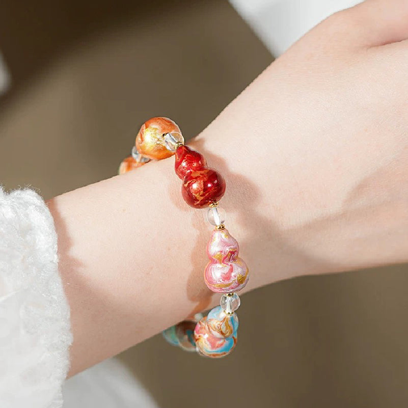 Handmade Lacquerware Lucky Gourd Bracelet