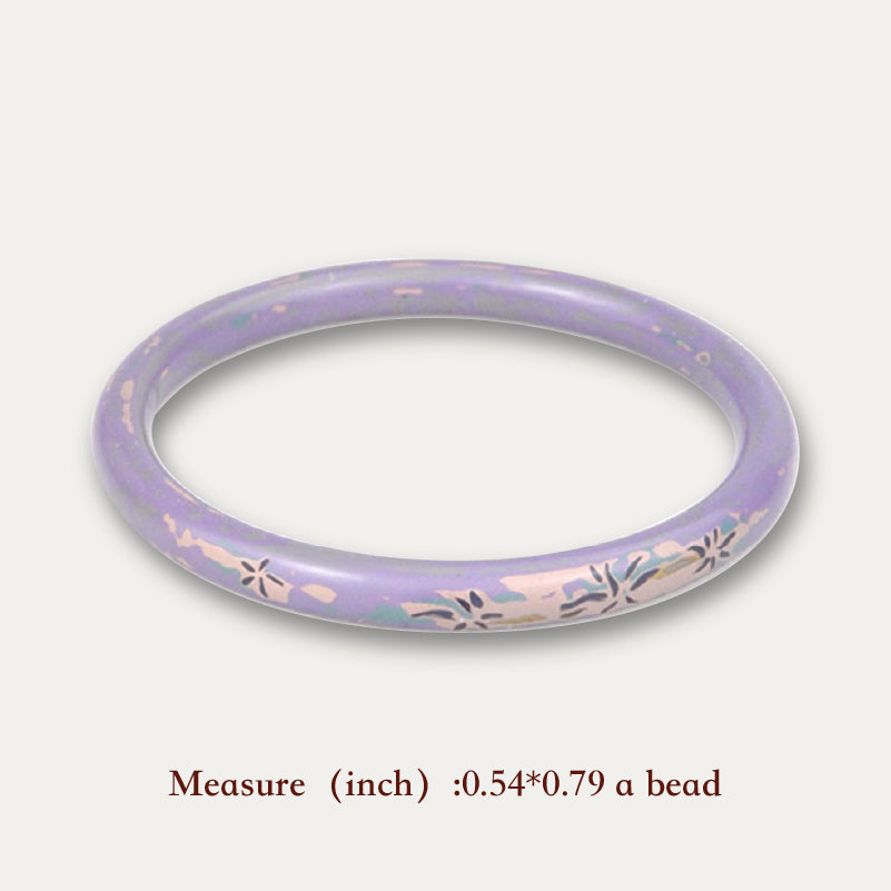 Custom Lacquerware Bangle Monet Iris Purple