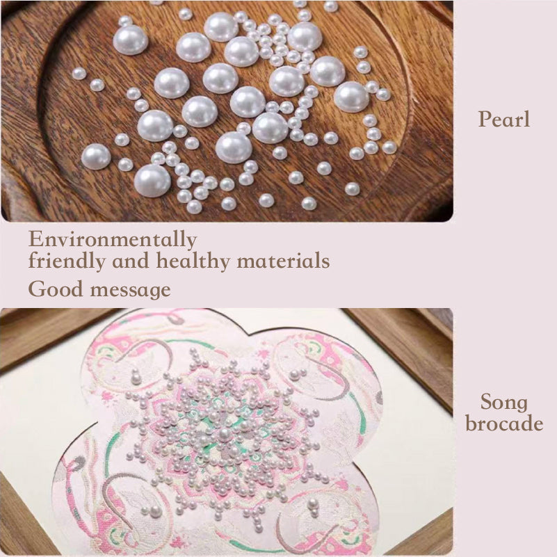 Song Brocade Pearl Art DIY Kit - Traditional Chinese Craft with Multiple Patterns
