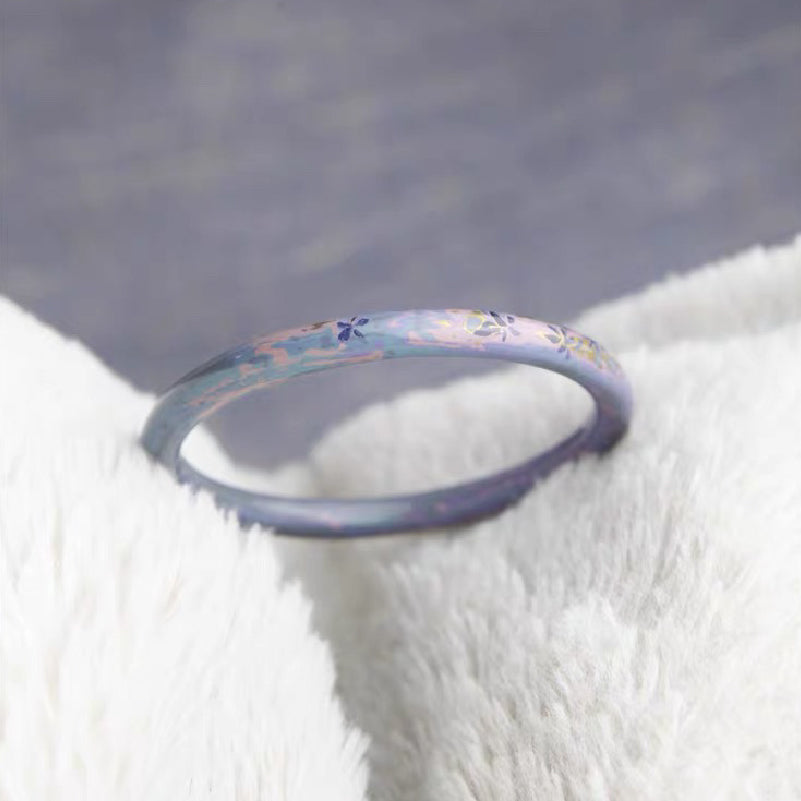 Custom Lacquerware Bangle Monet Iris Purple