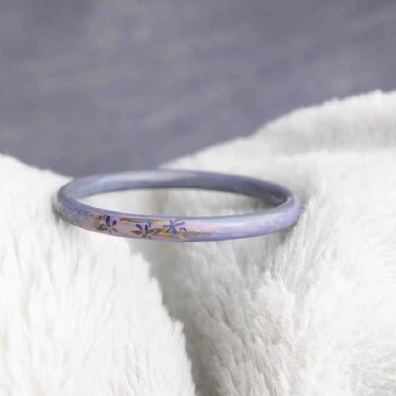 Custom Lacquerware Bangle Monet Iris Purple