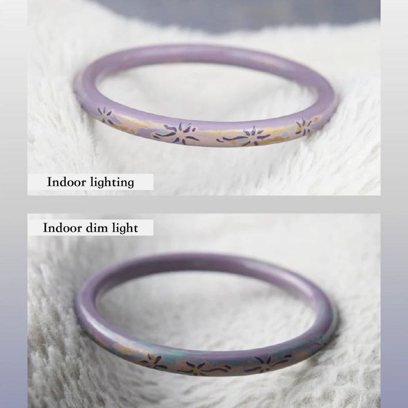 Custom Lacquerware Bangle Monet Iris Purple