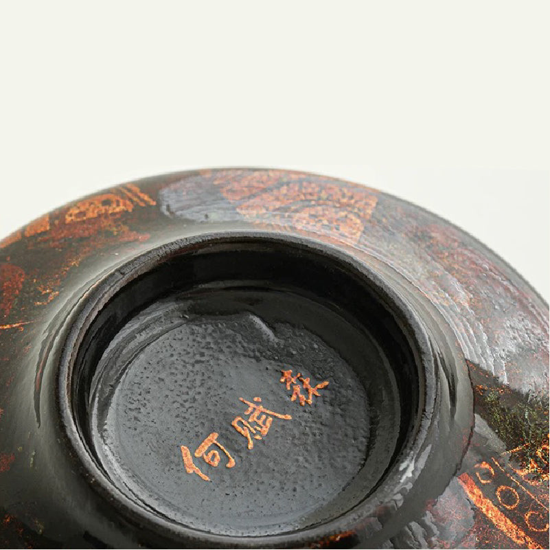 Master He Fusen Gilt Lacquer Tea Cup | Handcrafted Koi Fish Design 140ml