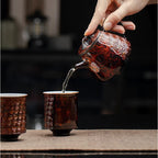 Special ethnic patterns Lacquerware cup Porcelain inner liner