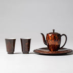 Gilding lacquerware Teapot and tea cup set