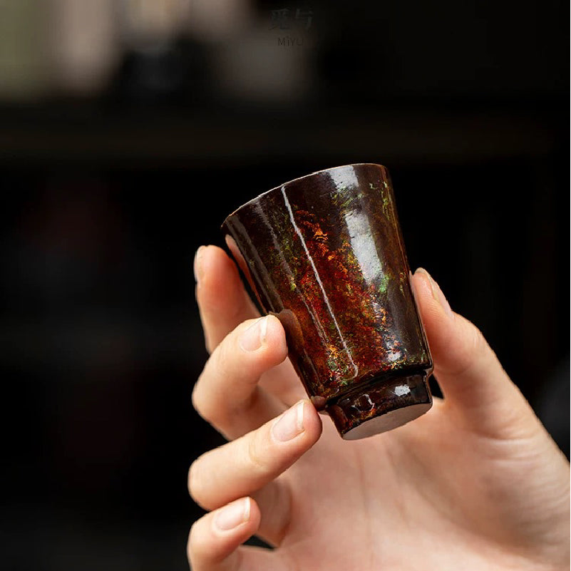 Gilding lacquerware Teapot and tea cup set