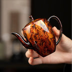 Gilding lacquerware Teapot and tea cup set