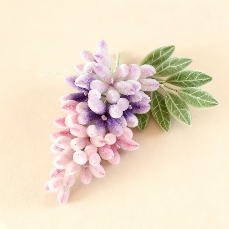 Handmade ronghua Wisteria brooch YangZhou Thousand-year-old inheritance