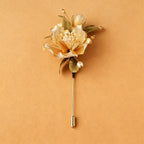Handmade Ronghua White Camellia Designer Brooch
