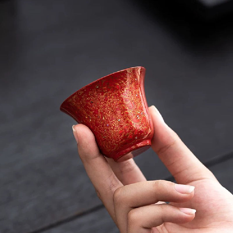Yangzhou Lacquerware Mother of Pearl Tea Cup