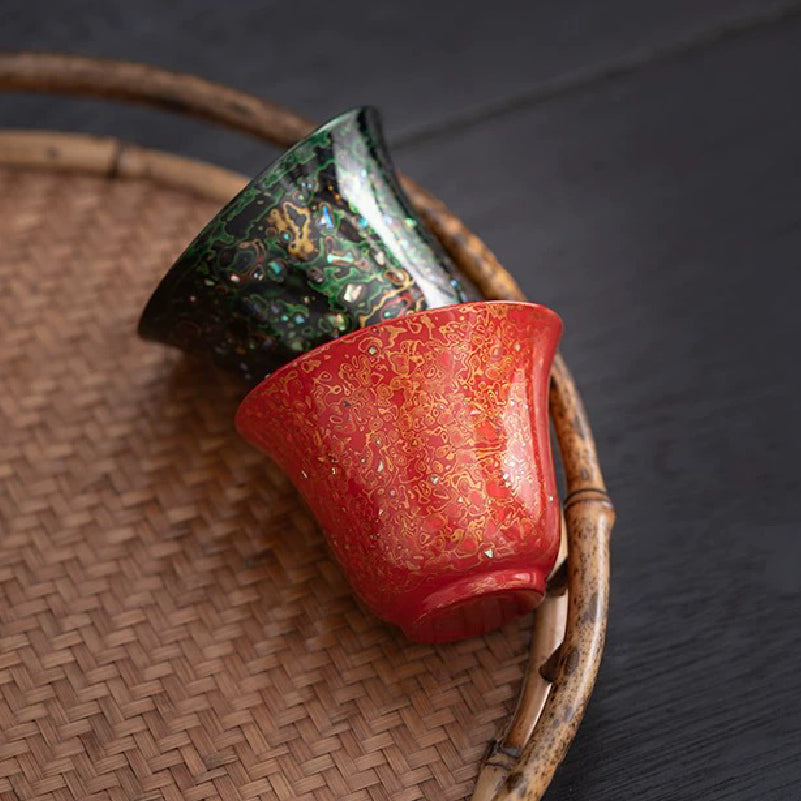 Yangzhou Lacquerware Mother of Pearl Tea Cup