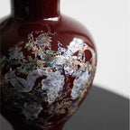 Lacquerware Vase with Mother of Pearl Inlay | Squirrel & Grape Design