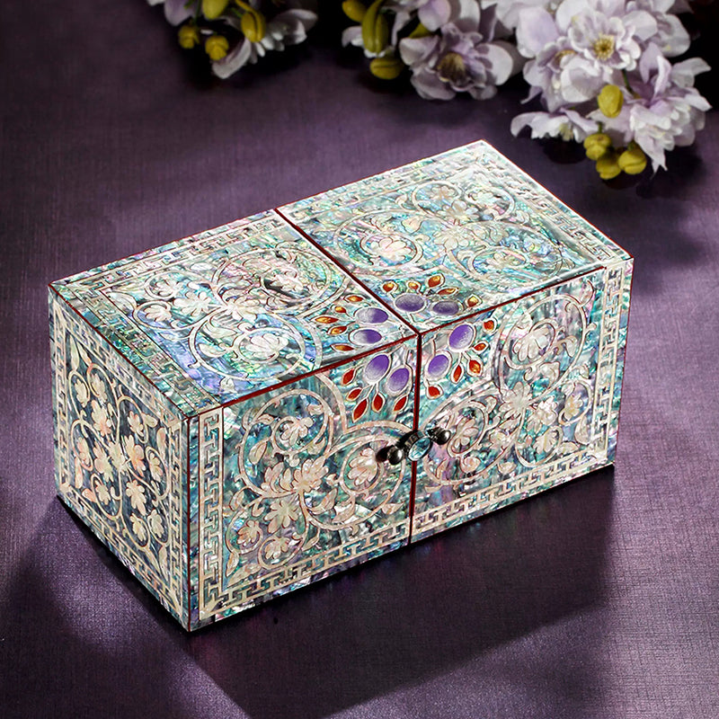 Handmade Mother of Pearl Lacquerware Jewelry Box