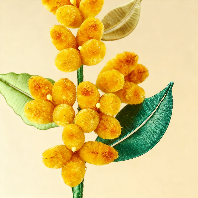 Handmade Ronghua Silk Osmanthus Flower Brooch
