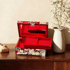Black Lacquer Jewelry Box with Mother-of-Pearl Inlay