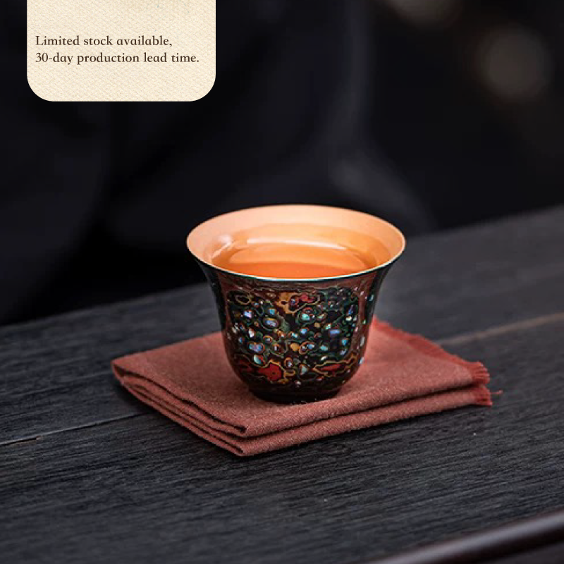 Yangzhou Lacquerware Mother of Pearl Tea Cup
