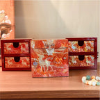 Mother of Pearl Lacquerware Box | Nine-Color Deer Bridal Jewelry Chest