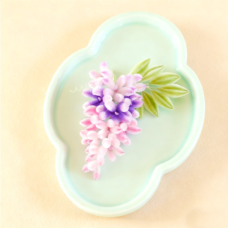 Handmade ronghua Wisteria brooch YangZhou Thousand-year-old inheritance