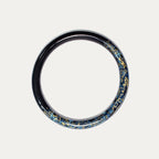 Black Lacquer Bangle with Opal Inlay