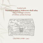 Black Lacquer Jewelry Box with Mother-of-Pearl Inlay